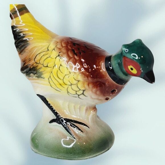 VINTAGE Japan PHEASANT Salt & Pepper Shakers Hand Painted Relco Creation - Picture 8 of 12